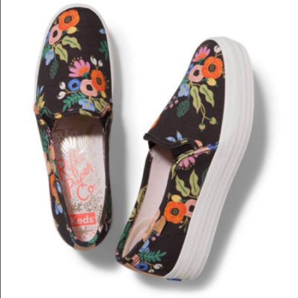 Rifle Paper Co x Keds Slip Ons Floral